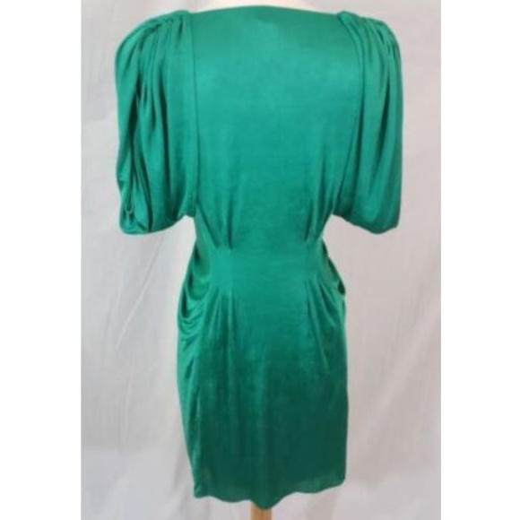 BCBG Runway Runway Jade Green Draped Dress sz XS - Picture 4 of 7